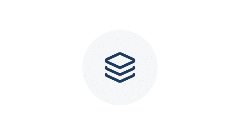 Stacked layers icon representing evidence-based creatine research, benefits, dosage, and safety.