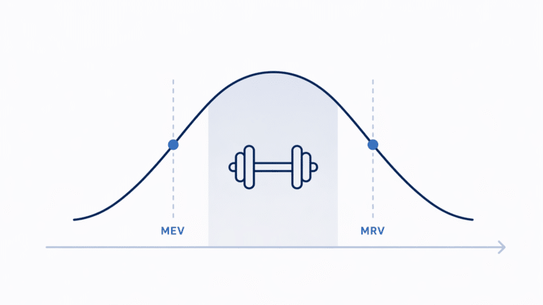 optimal training volume hypertrophy MEV MRV curve diagram