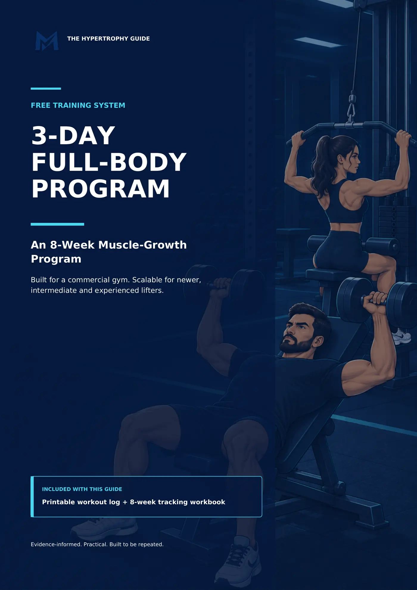 Cover of The Hypertrophy Guide 8-week 3-day full-body training program