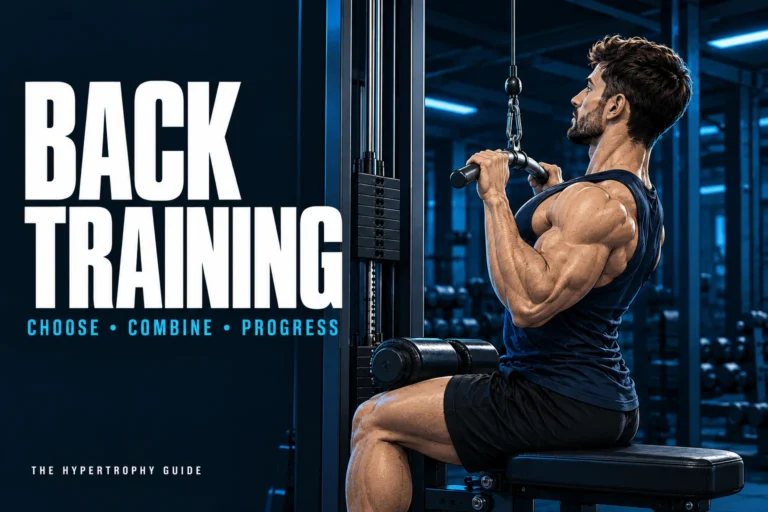 Illustration of a lifter performing a front lat pulldown, viewed from the side.